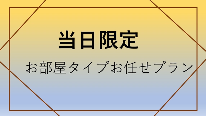 【当日限定】客室お任せプラン◇＜食事なし＞